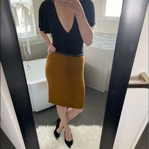 Dalia Collection Wool Pencil Skirt